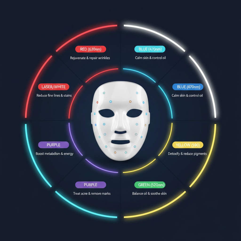 LED Mask — Color Wheel Infographic