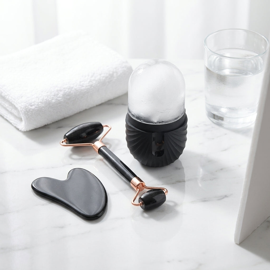 Facial skincare tool set — Bathroom Vanity Lifestyle | Generated by Modelize
